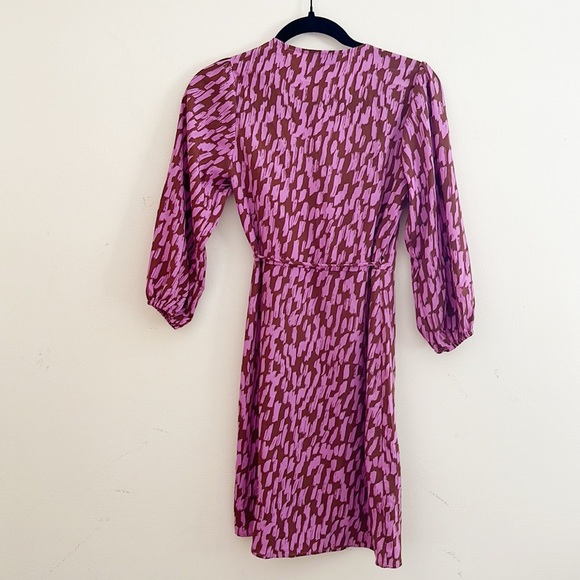 VICI | Purple Printed Wrap Dress - Picture 4 of 5